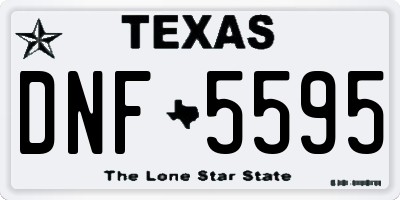 TX license plate DNF5595