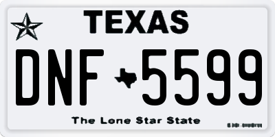 TX license plate DNF5599