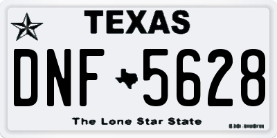TX license plate DNF5628