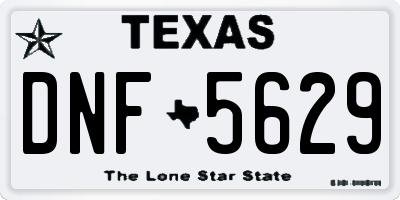 TX license plate DNF5629