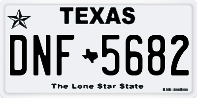 TX license plate DNF5682