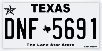 TX license plate DNF5691