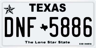 TX license plate DNF5886
