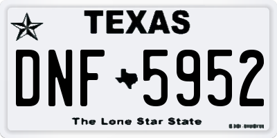 TX license plate DNF5952