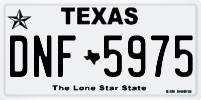 TX license plate DNF5975
