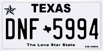 TX license plate DNF5994