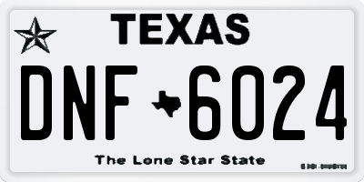 TX license plate DNF6024