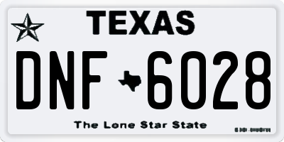 TX license plate DNF6028
