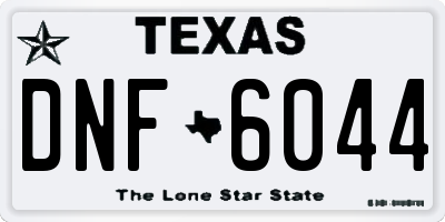 TX license plate DNF6044