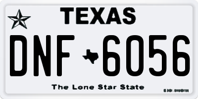 TX license plate DNF6056