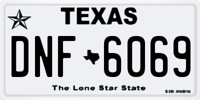 TX license plate DNF6069