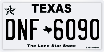 TX license plate DNF6090