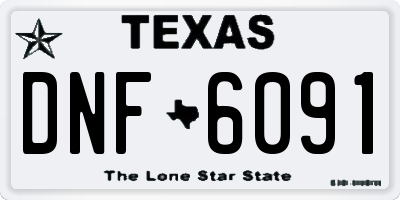 TX license plate DNF6091