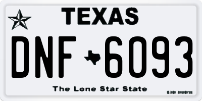TX license plate DNF6093