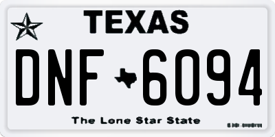 TX license plate DNF6094