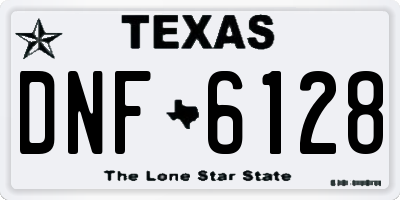 TX license plate DNF6128
