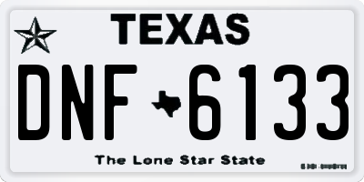 TX license plate DNF6133