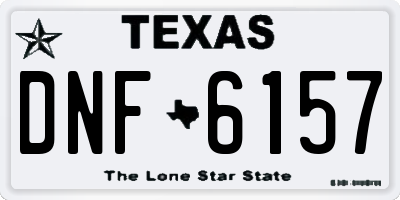 TX license plate DNF6157