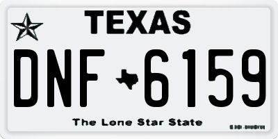 TX license plate DNF6159