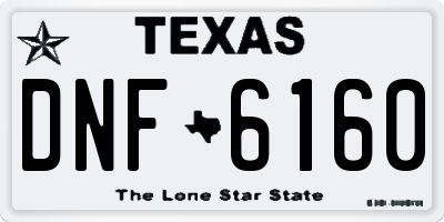 TX license plate DNF6160