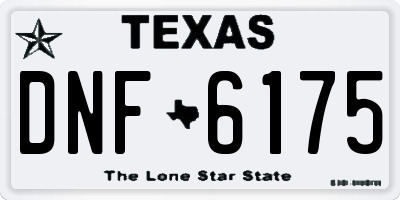 TX license plate DNF6175