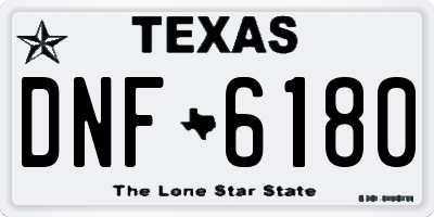 TX license plate DNF6180