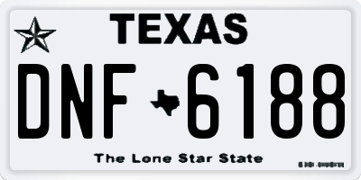 TX license plate DNF6188