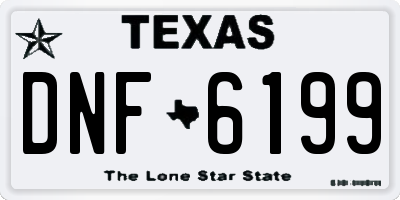 TX license plate DNF6199