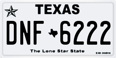 TX license plate DNF6222