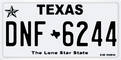 TX license plate DNF6244