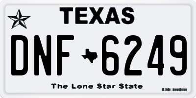 TX license plate DNF6249