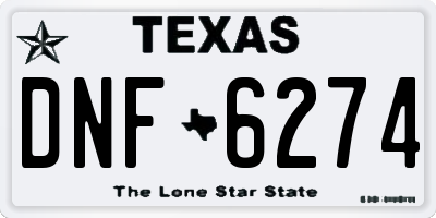 TX license plate DNF6274