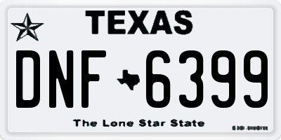 TX license plate DNF6399