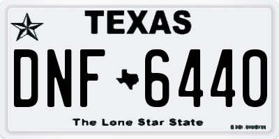 TX license plate DNF6440
