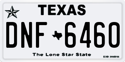 TX license plate DNF6460