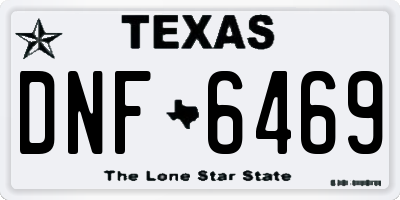 TX license plate DNF6469