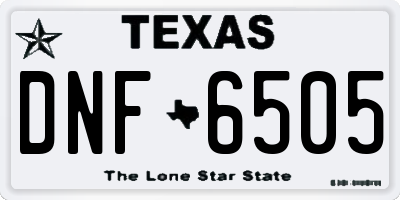 TX license plate DNF6505