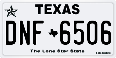 TX license plate DNF6506