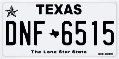 TX license plate DNF6515