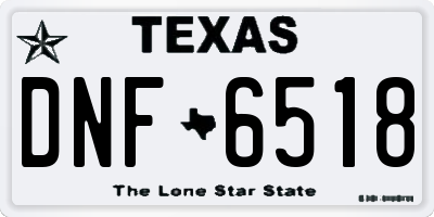 TX license plate DNF6518