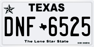TX license plate DNF6525