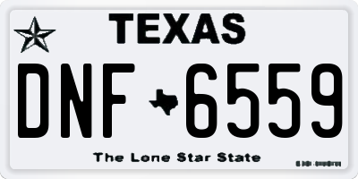 TX license plate DNF6559