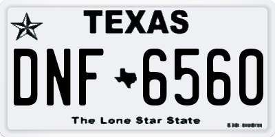 TX license plate DNF6560