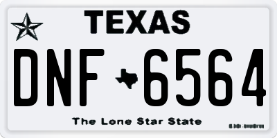 TX license plate DNF6564