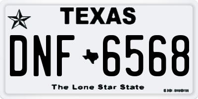 TX license plate DNF6568