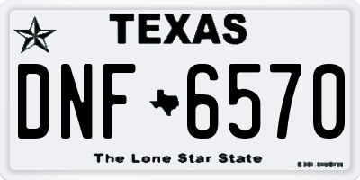 TX license plate DNF6570