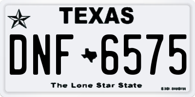 TX license plate DNF6575