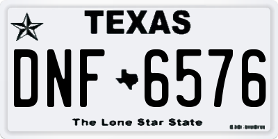 TX license plate DNF6576
