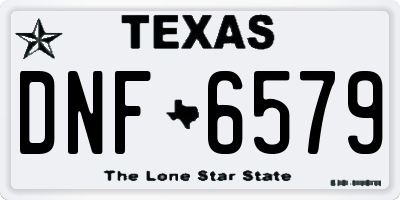 TX license plate DNF6579