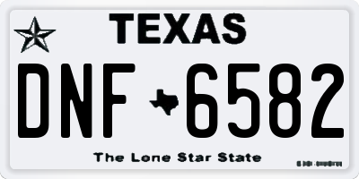 TX license plate DNF6582
